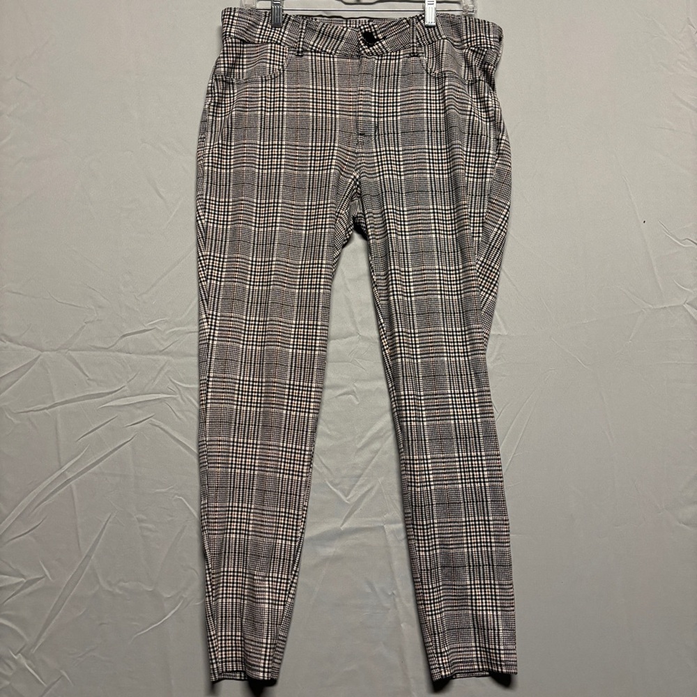 Seven7 Black and Brown Checkered Pants